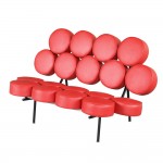 Fine Mod Imports Circle Sofa, Red