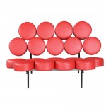 Fine Mod Imports Circle Sofa, Red