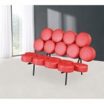 Fine Mod Imports Circle Sofa, Red