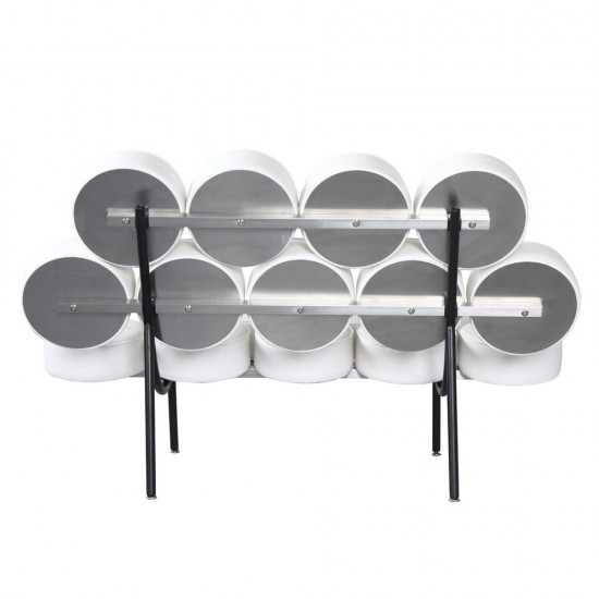 Fine Mod Imports Circle Sofa, White