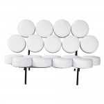 Fine Mod Imports Circle Sofa, White