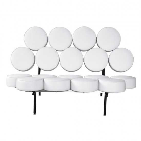 Fine Mod Imports Circle Sofa, White