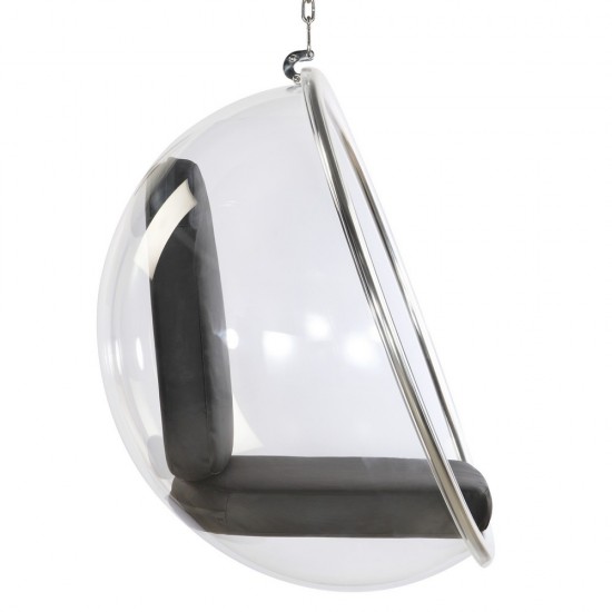 Fine Mod Imports Bubble Hanging Chair, Black