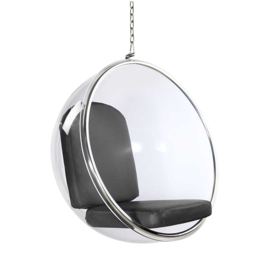 Fine Mod Imports Bubble Hanging Chair, Gray