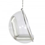 Fine Mod Imports Bubble Hanging Chair, Silver