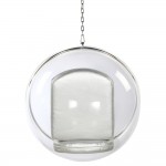 Fine Mod Imports Bubble Hanging Chair, Silver