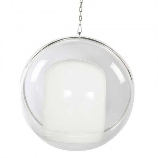 Fine Mod Imports Bubble Hanging Chair, White