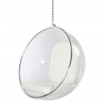 Fine Mod Imports Bubble Hanging Chair, White