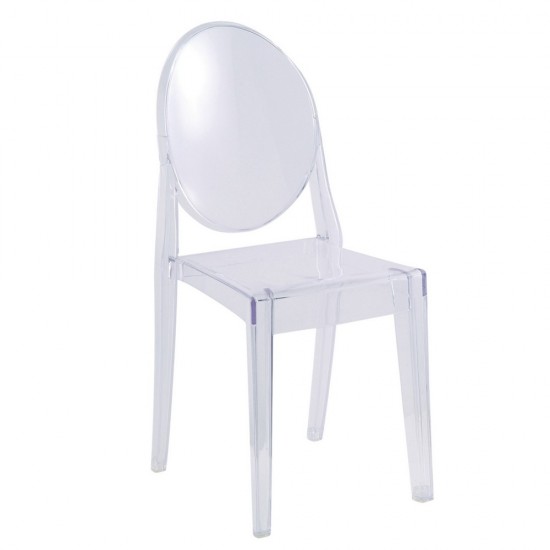 Fine Mod Imports Clear Side Chair, Clear