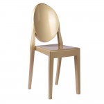 Fine Mod Imports Clear Side Chair, Gold