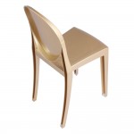 Fine Mod Imports Clear Side Chair, Gold