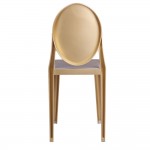 Fine Mod Imports Clear Side Chair, Gold