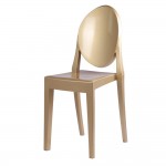 Fine Mod Imports Clear Side Chair, Gold