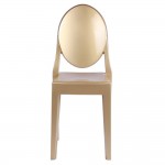 Fine Mod Imports Clear Side Chair, Gold