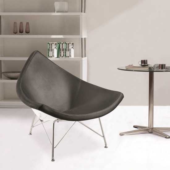 Fine Mod Imports Nut Chair, Black