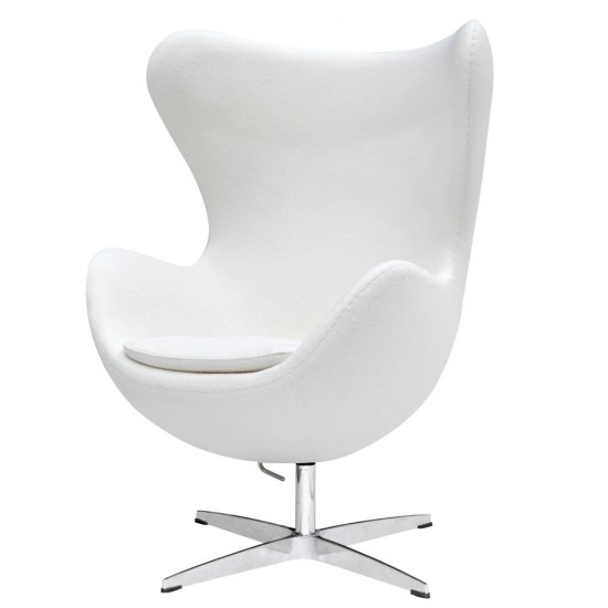 Fine Mod Imports Inner Chair Fabric, White