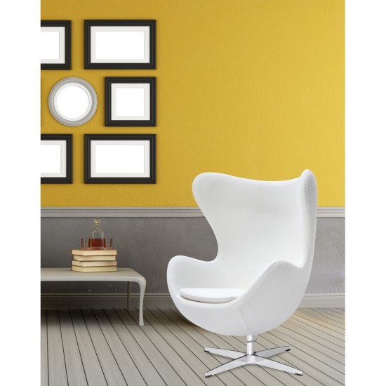 Fine Mod Imports Inner Chair Fabric, White