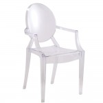 Fine Mod Imports Clear Arm Chair, Clear