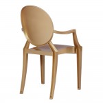 Fine Mod Imports Clear Arm Chair, Gold