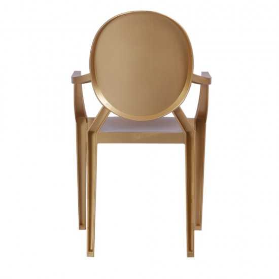 Fine Mod Imports Clear Arm Chair, Gold