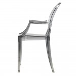 Fine Mod Imports Clear Arm Chair, Smoke