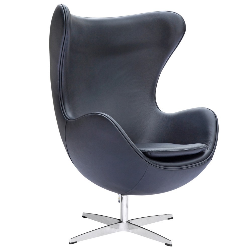 Fine Mod Imports Inner Chair Leather, Black