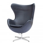 Fine Mod Imports Inner Chair Leather, Black