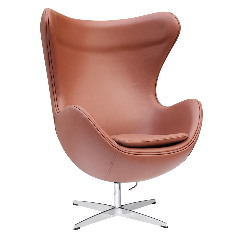 Fine Mod Imports Inner Chair Leather, Light Brown