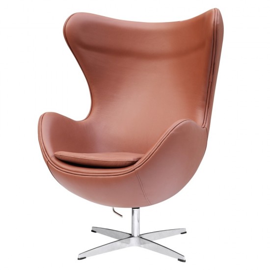 Fine Mod Imports Inner Chair Leather, Light Brown