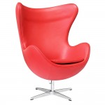 Fine Mod Imports Inner Chair Leather, Red