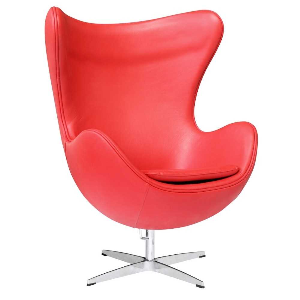 Fine Mod Imports Inner Chair Leather, Red