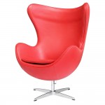 Fine Mod Imports Inner Chair Leather, Red