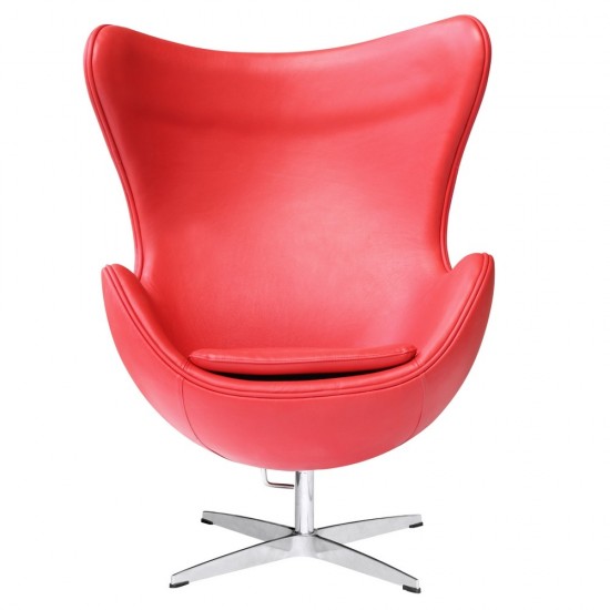 Fine Mod Imports Inner Chair Leather, Red