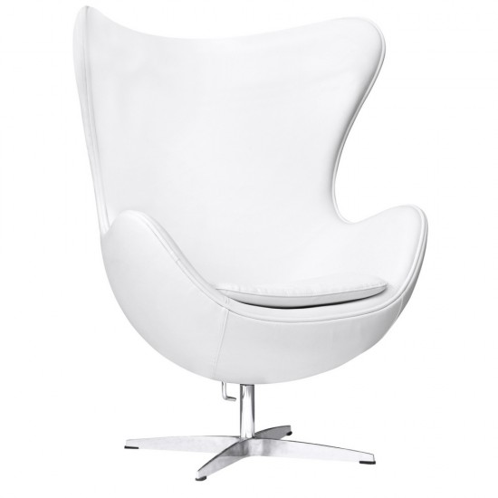 Fine Mod Imports Inner Chair Leather, White