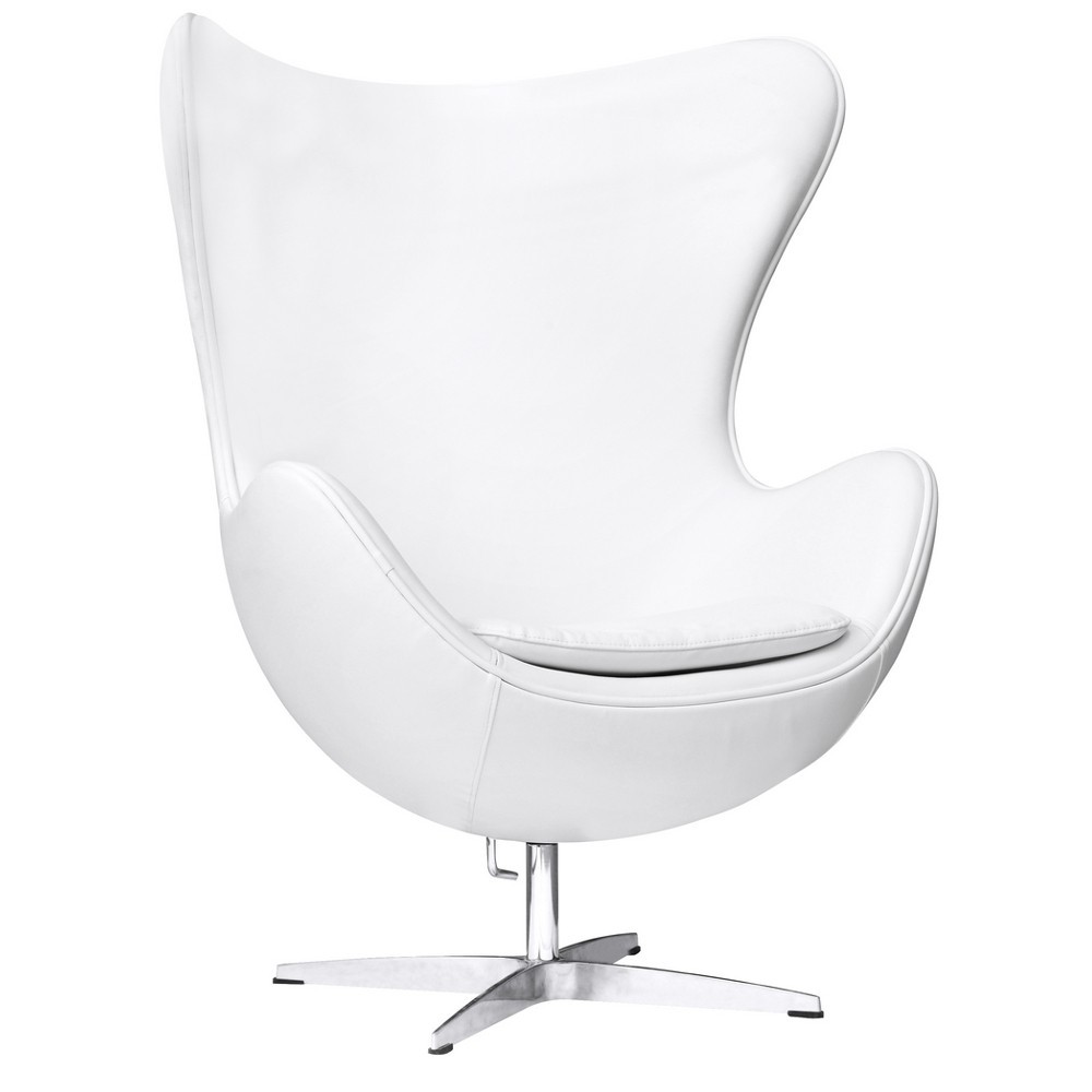 Fine Mod Imports Inner Chair Leather, White