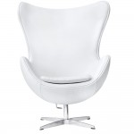 Fine Mod Imports Inner Chair Leather, White