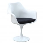 Fine Mod Imports Flower Arm Chair, White