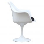 Fine Mod Imports Flower Arm Chair, White