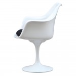 Fine Mod Imports Flower Arm Chair, White