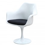 Fine Mod Imports Flower Arm Chair, White