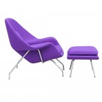 Fine Mod Imports Woom Chair and Ottoman, Purple