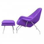 Fine Mod Imports Woom Chair and Ottoman, Purple