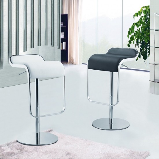 Fine Mod Imports Lem Bar Stool Chair, White
