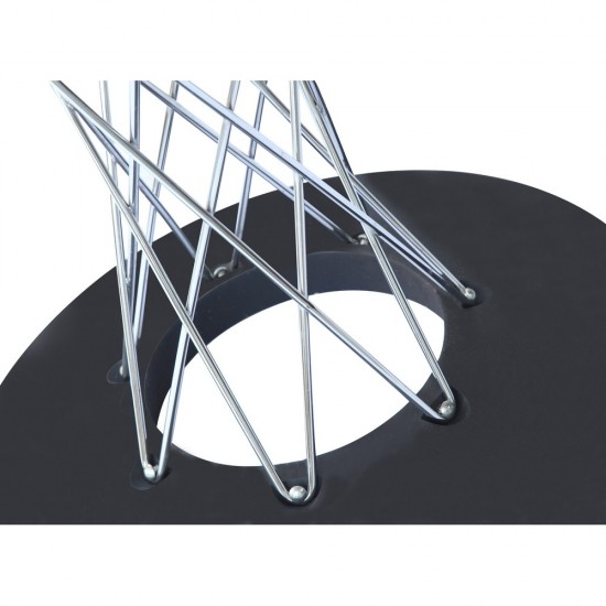 Fine Mod Imports Wire Dining Table 42", Black