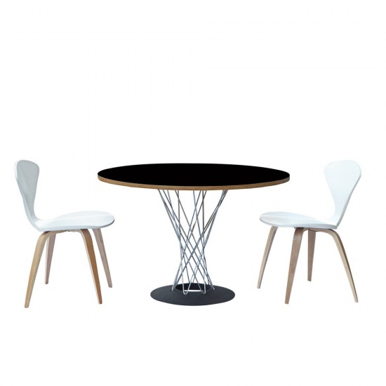 Fine Mod Imports Wire Dining Table 42", Black