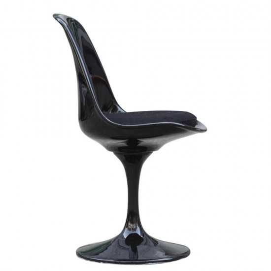 Fine Mod Imports Flower Side Chair, Black