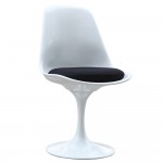 Fine Mod Imports Flower Side Chair, White