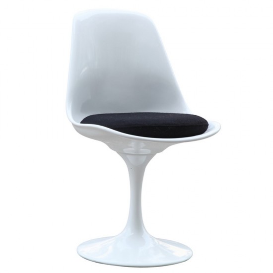 Fine Mod Imports Flower Side Chair, White