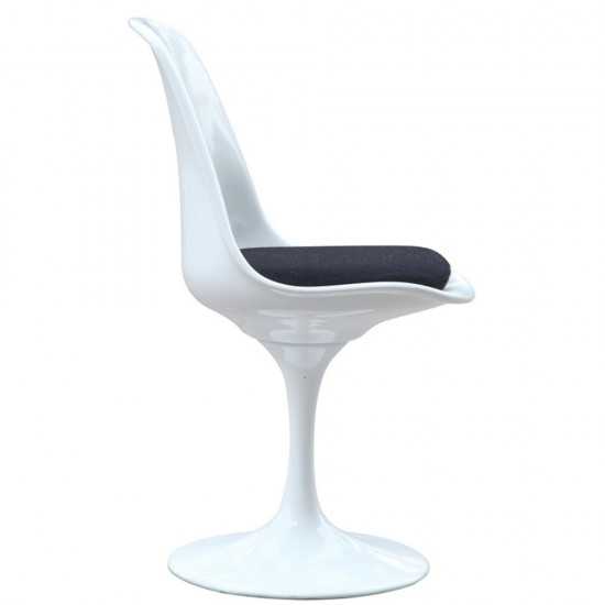 Fine Mod Imports Flower Side Chair, White