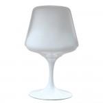 Fine Mod Imports Flower Side Chair, White